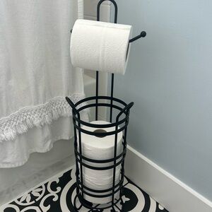 Black Metal Toilet Paper Holder